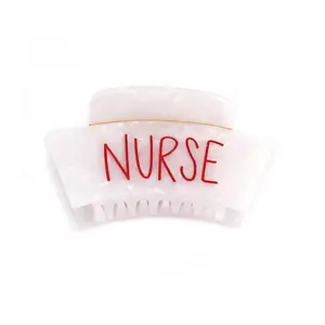 Nurse Hair Claw Clip - Premium Cellulose Acetate, Unique Design, Secure Grip, Suitable for All Hair Types, Great Gift for Doctors & Pharmacists