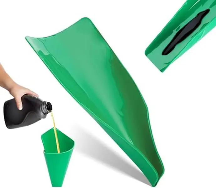 Portable Reusable Flexible Foldable-Bendable Oil Drain Tool for Car, Motorcycle - Spill-Free Oil Change Filling & Draining, Easy to Store and Clean, Automotive Repair Funnels, Portable Funnel Funnels