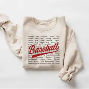 Cute Baseball Lover Game Day Graphic Sweatshirt, Baseball Mama Season Mothers Day Pullover Hoodie For Men & Women