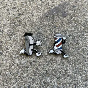 Cartoon barber pin set (the original) for hats, backpacks , etc.