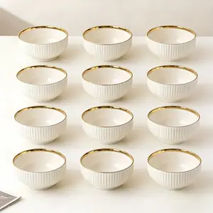 12-Piece Ceramic Set for Baking & Serving, High-Temperature Oven Safe Dessert Bowls, Multi-Functional Souffle & Pudding Dishes