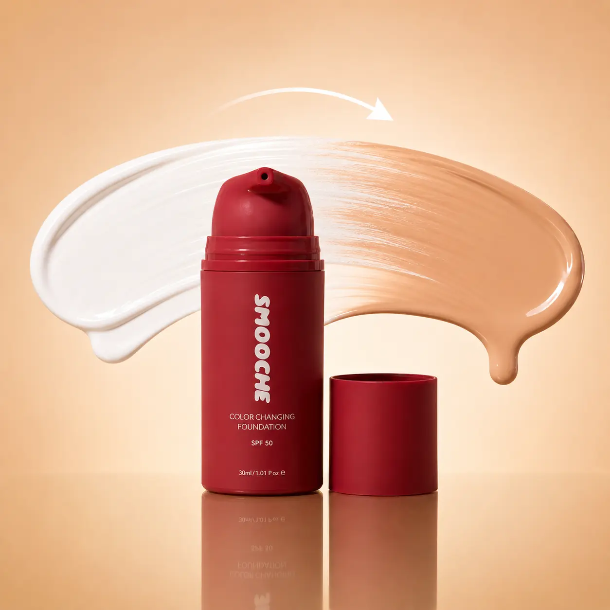 Tone Adjusting Liquid Foundation with SPF 50, Long-Lasting 24-Hour Wear, Pore-Blurring Vegan Makeup for All Skin Types