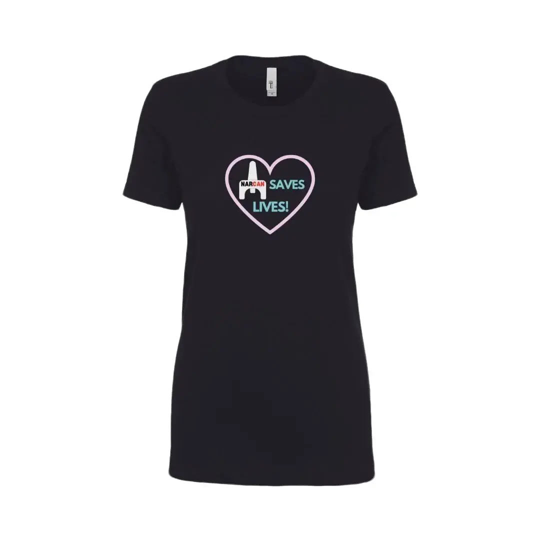 Crew neck Narcan Saves Lives Women's Fitted T-Shirt