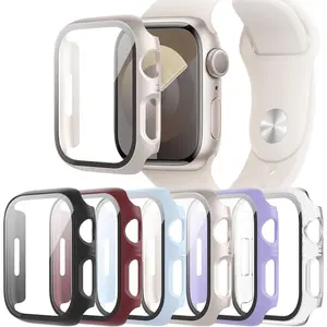 6-Pack Case Compatible with Apple Watch Series 11 10 46mm with Tempered Glass Screen Protector, QCKANLJ Ultra-Thin Hard PC Protective Face Cover Bumper for iWatch 11/10 46 mm
