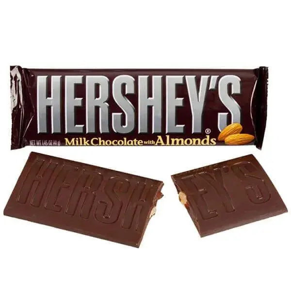 Hershey's Milk Chocolate with Almonds Candy Bars: 36-Piece Box Hershey's Milk Chocolate with Almonds Candy Bars: 36-Piece Box