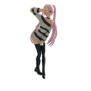 New Frieren: Beyond Journey’s End Anime Model Figure Sweater Frieren Cute Girl Action Statue Doll Standing Posture Scene Gift