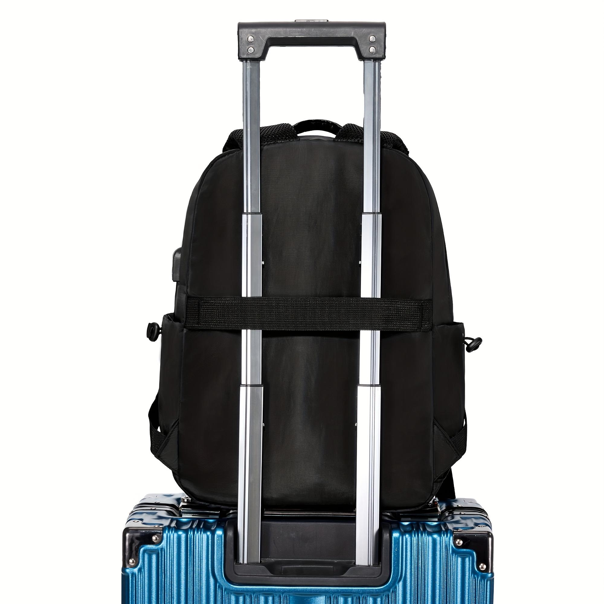 Durable Large Capacity Nylon Backpack | Multiple Compartments, Adjustable Shoulder Straps, Zipper Closure | Travel & Bag for Women, Casual Daypack, Laptop Backpack