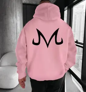 Oversized Simple Letter Anime Print Double-Sided Hoodie, Dragon Ball Anime Majin Buu Printed Hoodie, Manga Hoodie For Men, Best Anime Hoodie Sweatshirt, Hoodie, Comfort Colors