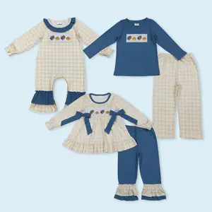 Thanksgiving turkey pumpkin kids boy matching outfit