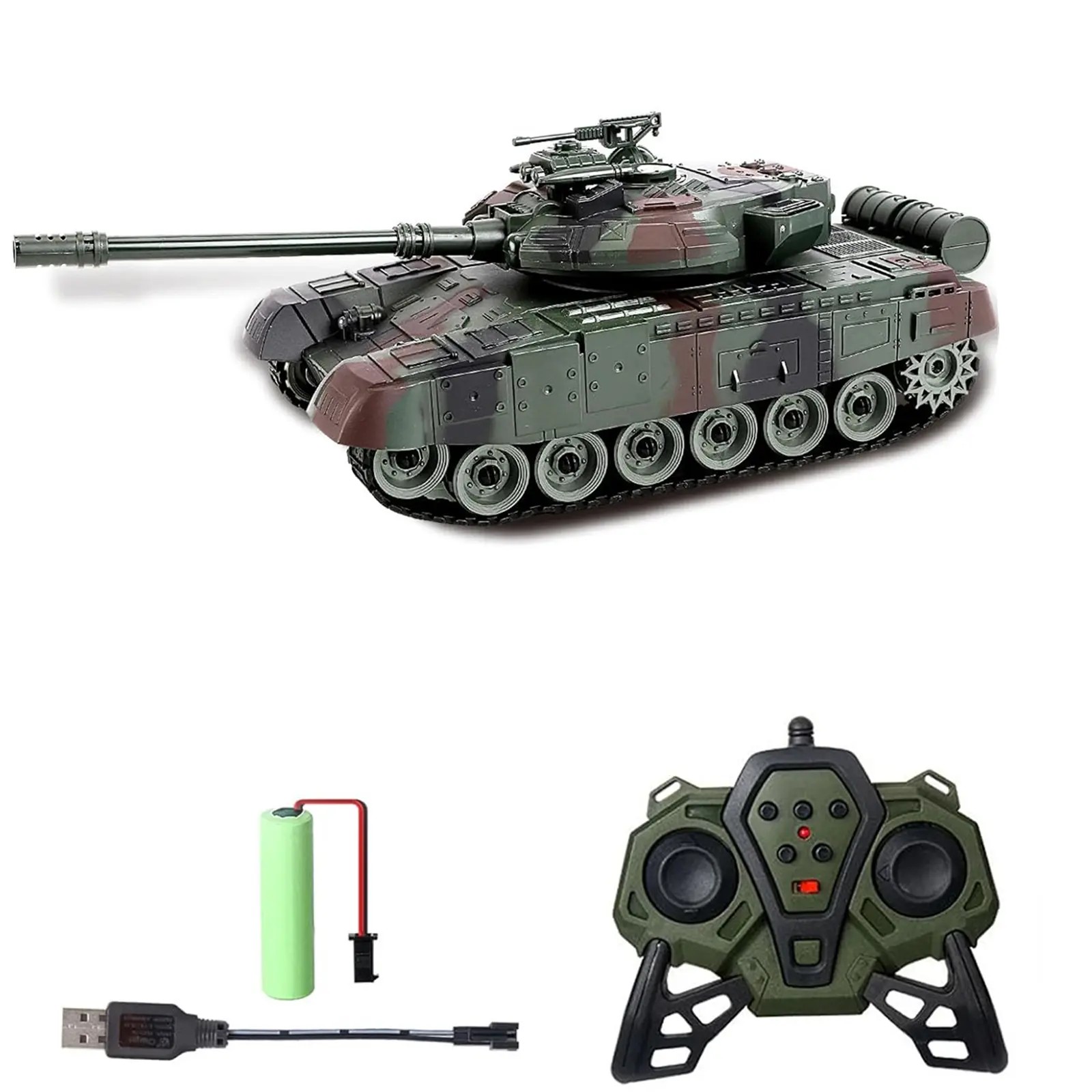 Durable 1:28 Scale RC Battle Tank with 2.4GHz Remote, Realistic Rotating Turret, Firing & Sound Effects, All-Terrain Tracks, Rechargeable, Realistic Look, Rc Toy, Bullet Firing, Indoor/Outdoor Play, Tanks Durable 1:28 Scale