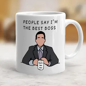 Michael Scott 'The Office' Mug, People Say I'm The Best Boss, Funny Coffee Lover Gift
