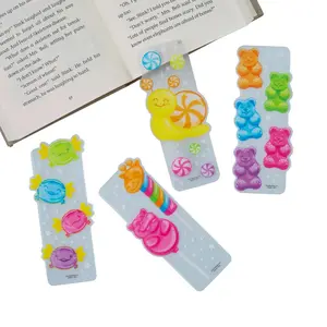 Bulk 48 Pc. Candy Critters Transparent Bookmarks with Glitter