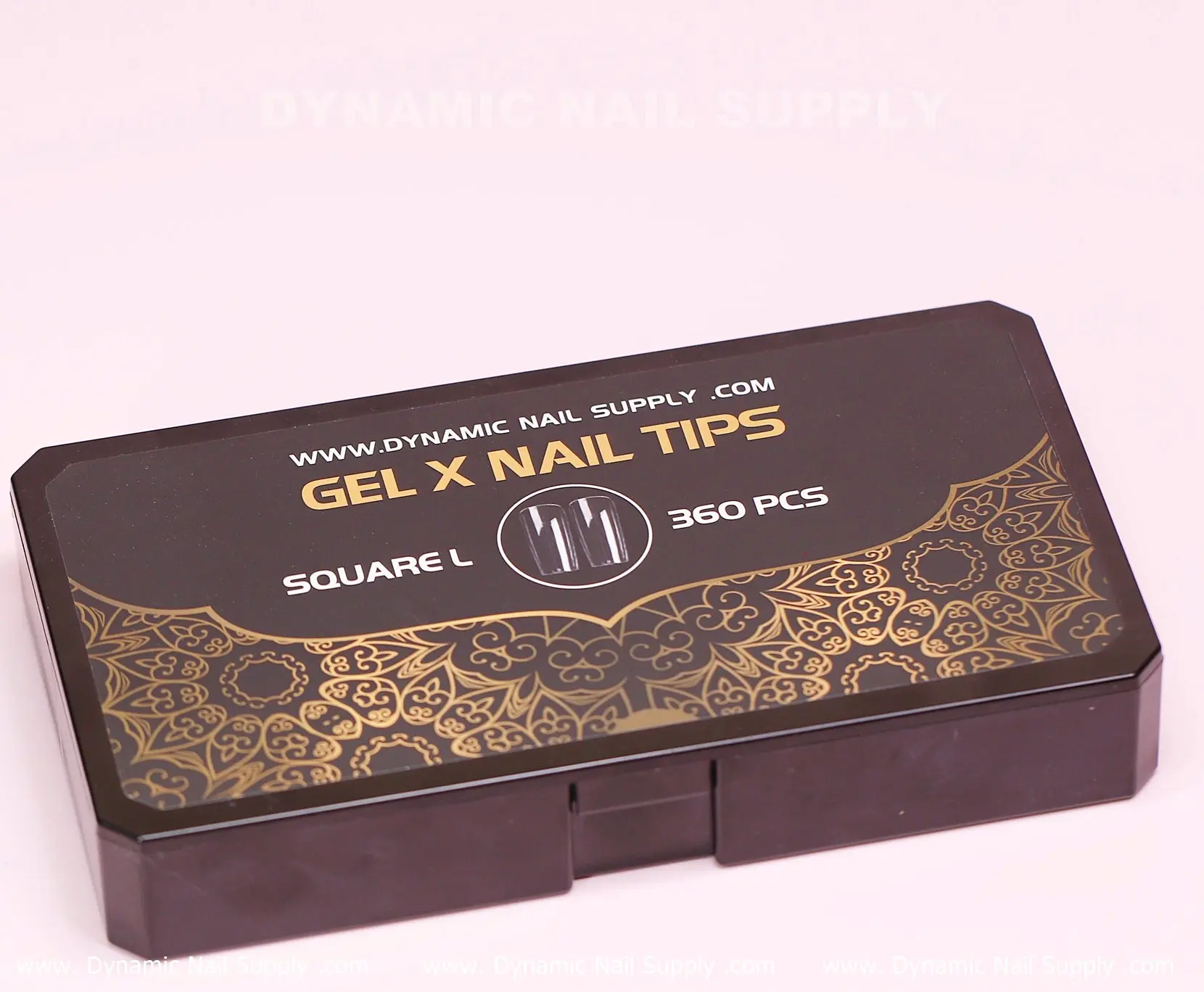 [Square L] Full Cover Tips - Soft Gel X tips - 360 pcs - Long Length- 10 sizes