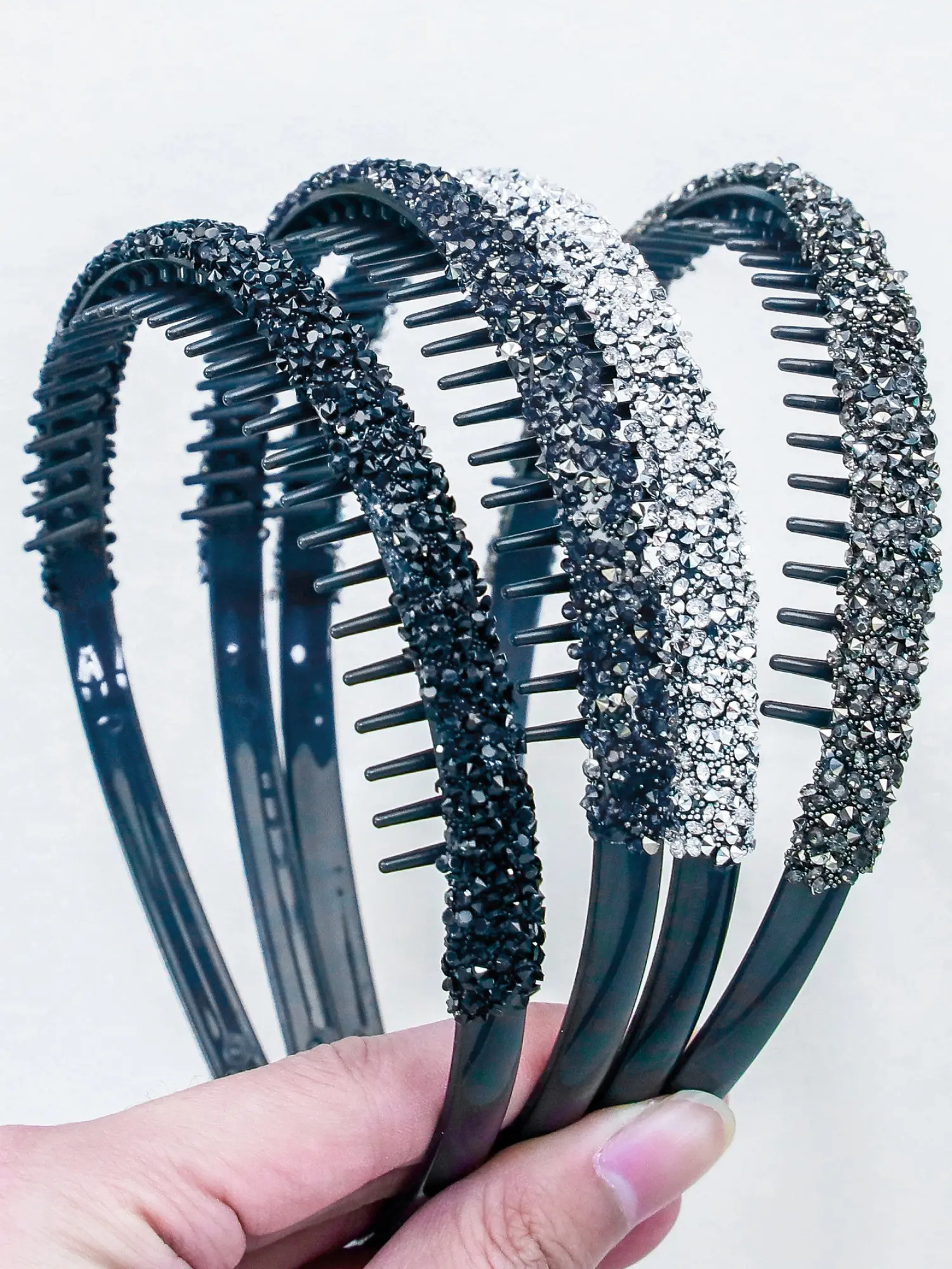 Elegant Vintage Rhinestone Hairbands Set, Princess Style Chic Fashion Headbands for Women & Girls, Perfect for Parties & Daily Wear