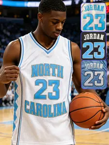 Men's Embroidered Basketball Home Jersey #15 #23 Sky Blue, Lightweight Breathable High-Quality Sports Wear, Casual Fit for All Seasons, Breathable Athletic Top, Workout Sportswear
