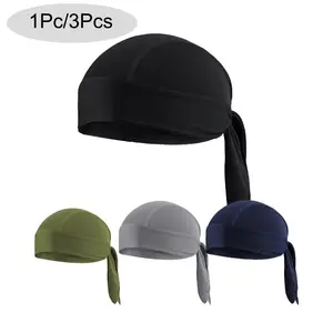 Cycling Pirate Hat, Breathable Mesh Bandana, Sweat-Absorbing Helmet Liner, Head Cover for Outdoor Use, 1pc/3pcs Set