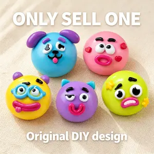 Ranbow Squishy Stress Balls - Curiosities Dog Face DIY Face  Swap Squishy Soft Moldable Cute Relaxing Sensory Fidget Relief Anxiety Stress Fun Desk Accessory for Adults