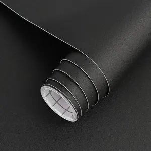17"x120" Black Matte Peel and Stick Contact Paper, Self-Adhesive Removable Vinyl Waterproof Oil Proof for Cabinets Countertops Wall Covering