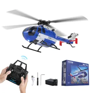 【FathersDayGift】VEVOR RC Helicopter, 2.4GHz 4-Propeller Remote Control Helicopter with 6-Axis Gyro, 4-Channel RC Airplane for Beginner, LED Light & One-Key Takeoff/Landing, Plane Toys for Kids Ages 8 and up