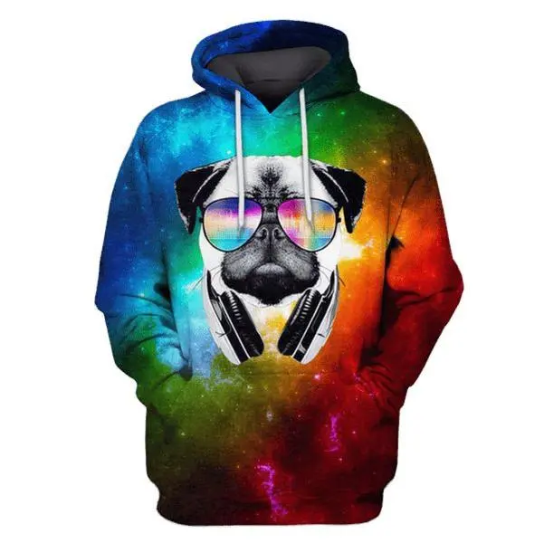 Gearhumans PUG Galaxy Hoodies - T-Shirt Apparel