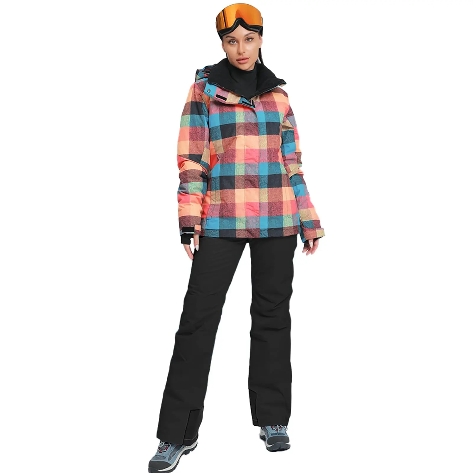 YEEFINE Ski jacket Pants Snowboard Jacket Womens High Windproof Colorful Snow Jacket Pants Set