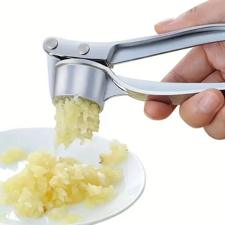 Stainless Steel Ginger and Garlic Press - Manual Handle Kitchen Tool, Durable Cooking Utensil, Essential Household Kitchen Accessory, Kitchen Tools
