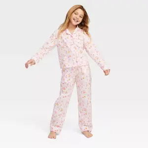 Girls' Sea Life Long Sleeves and Pants Pajama Set Pink - Roller Rabbit  S