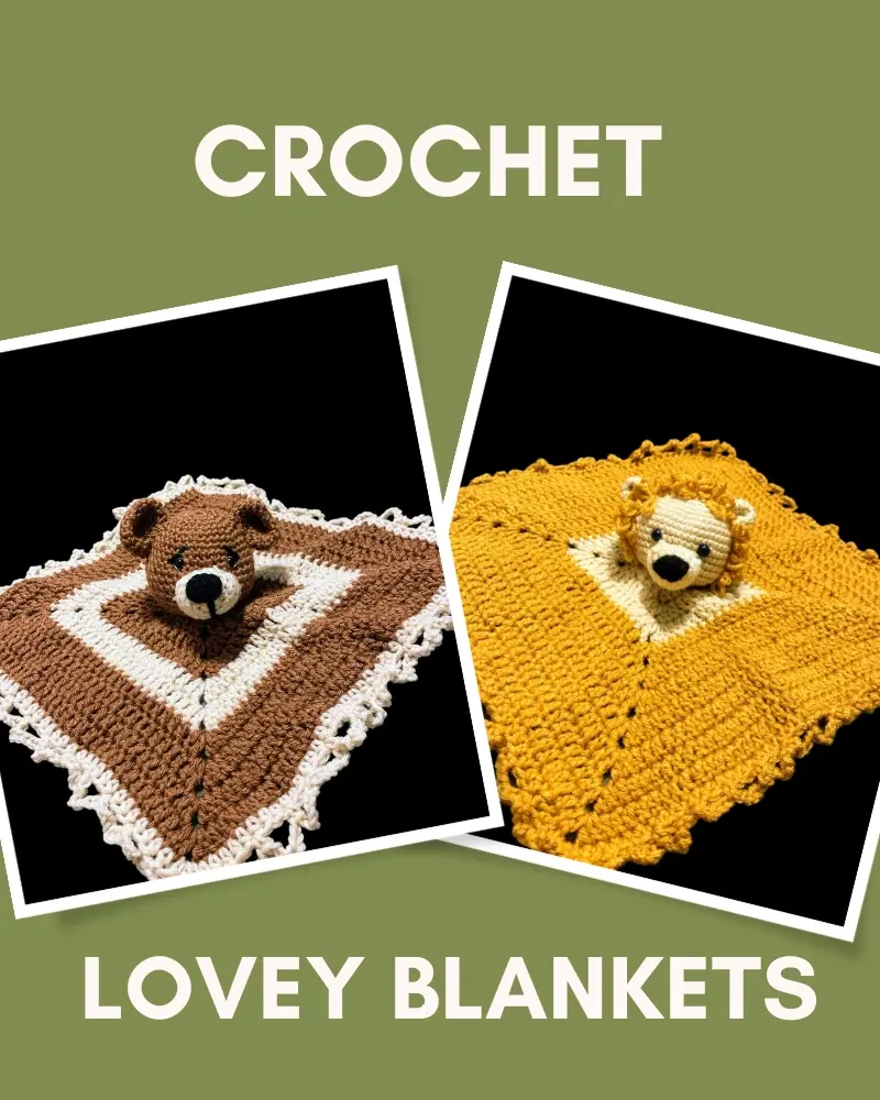 Cuddly Crochet Plushies Lovey Blanket - Soft and Snuggly Throw Blanket with Durable Crochet Stitching