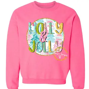 Holly & Jolly Bright Women's Crewneck Sweatshirt Top