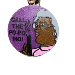 Madea Call The Po-Po Ho! Car Freshie Style 2 - No Glitter Background Rearview mirror air freshener and decoration,Handmade Aroma bead Freshie for Vehicles,Closets,Lockers and more