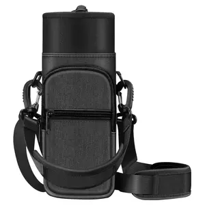Water Bottle Carrier Bag Sling Case for Men and Women, 32oz Bottle Pouch Holder with Adjustable Shoulder & Hand Straps - Drinkware/Tumbler Bag Cup Mug