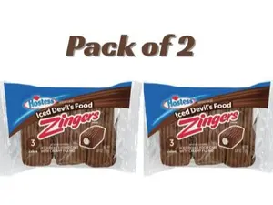 HOSTESS Devil’s Food ZINGERS Single Serve, 3 Count – 2 Pack (7.62 oz)