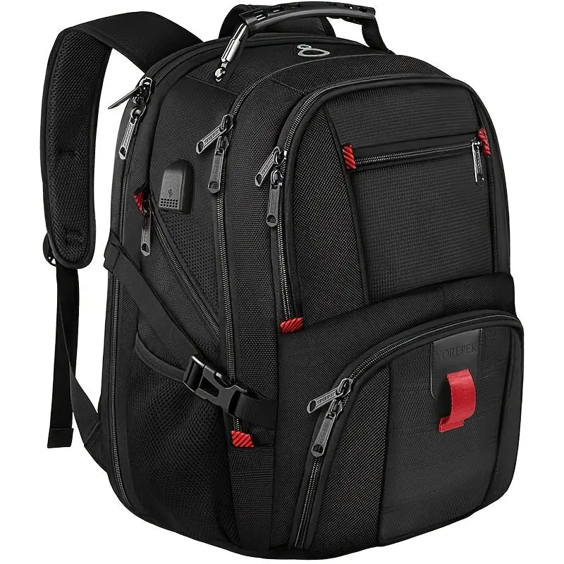Extra Large Travel Backpack for Men Women: 17 in Laptop Backpacks for School, Anti Theft TSA Travel Bag with USB Charging Port, Business Computer Bag