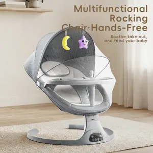 Portable Electric Baby Rocking Chair with Music & Vibration, Safe Infant Sleep Seat