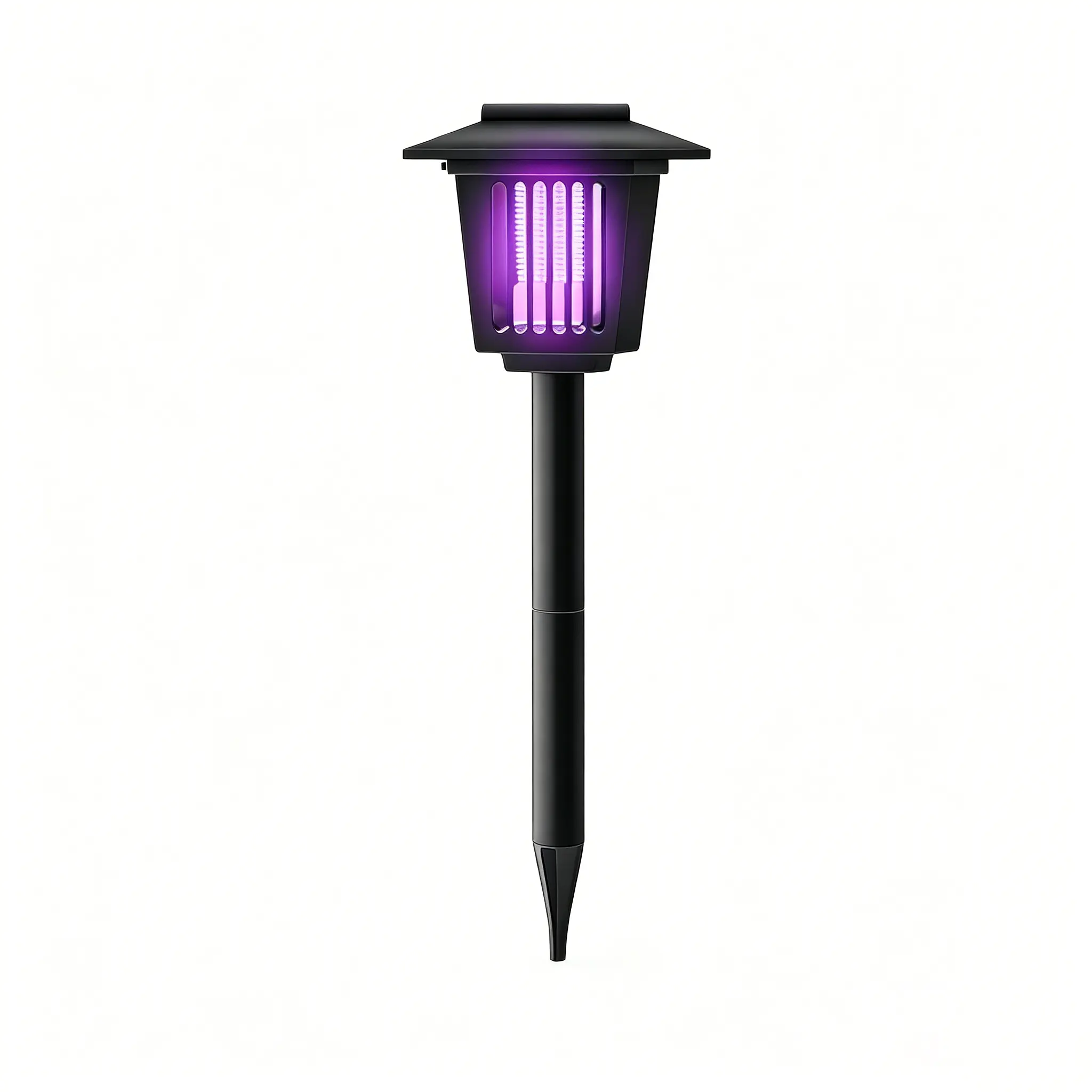 Solar Powered Bug Zapper Outdoor Ground Stake Light - UV Purple Light Mosquito Killer, Waterproof Cordless Insect Trap for Backyard, Camping, Chemical-Free Summer Outdoor Essential