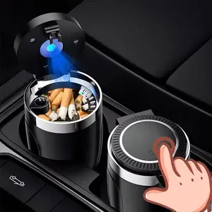 Creative Car Interior Accessories, 360° Rotatable, Car Ashtray, New Flip Cap Ashtray, Car Ashtray, Creative Desktop Ashtray For Home, No Battery Required
