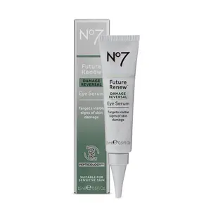 No7 Future Renew Damage Reversal Eye Serum - Nourishing Under Eye Serum for Sun Damaged Skin Repair, Fine Lines & Wrinkles, and Uneven Texture - Suitable for Sensitive Skin (0.5 Fl Oz)