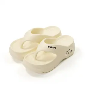 Women's EVA Height-Increasing Toe Thong Flip Flops - Breathable, Soft, Non-Slip Comfy Sandals for Beach, Home Use, Women's Shoes