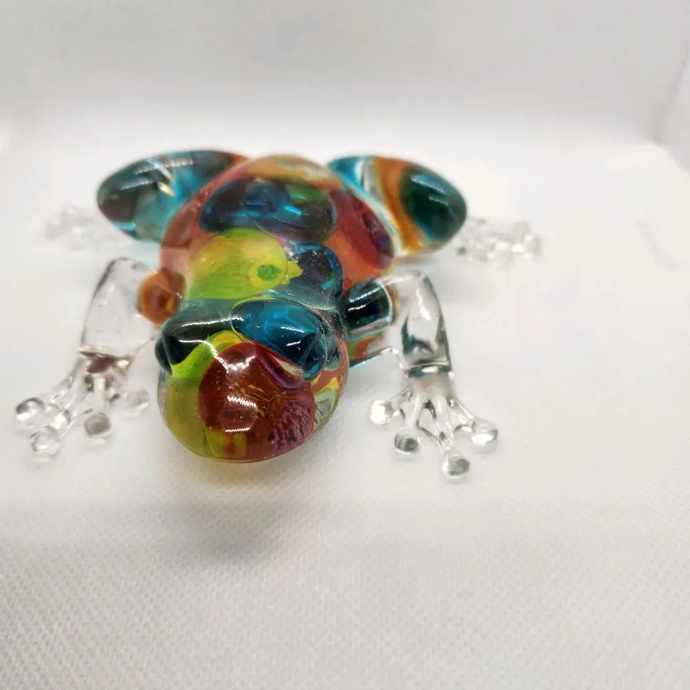 Epoxy Resin Frog Decoration - Colorful and Unique Design for Your Collection