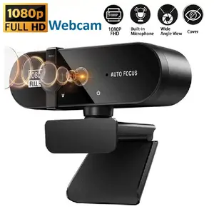 Full HD 1080P Webcam, Auto Focus Webcam with Microphone, USB Web Camera for Video Calling, Webcam Streaming Camera, Compatible with Skype, Zoom, FaceTime, Hangouts, PC/MAC/Laptop/Macbook/Tablet