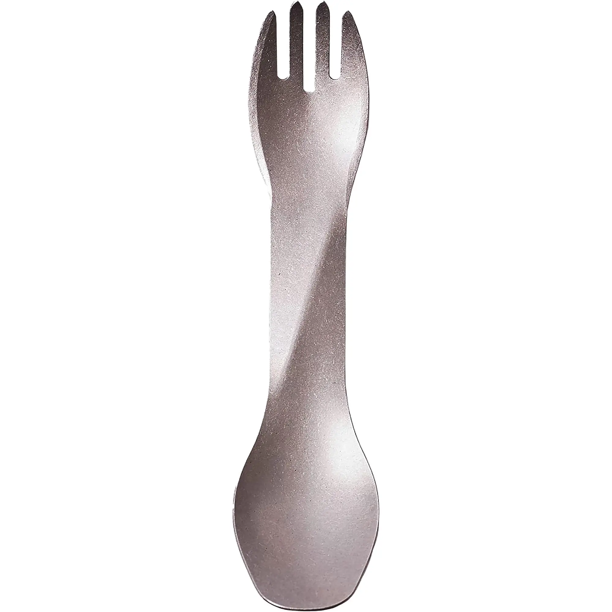 Humangear GoBites Uno Titanium Fork-Spoon Combination Camping Utensil, Sturdy Sustainable Minimalist Tool with U-Shaped Head