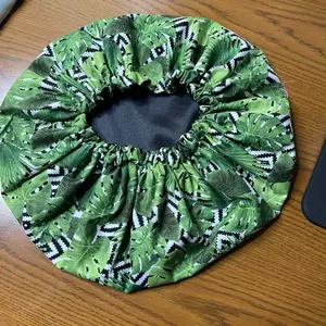 Creations by Shirelle Floral Satin Bonnet in Blue & Gold African Print Protects Hair from Damage Frizz and Breakage Gentle on Curly & Straight Hair