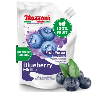 Mazzoni Blueberry Fruit Puree, 100% Fruit, No Sugar Added 1 kg (2.2 lb)