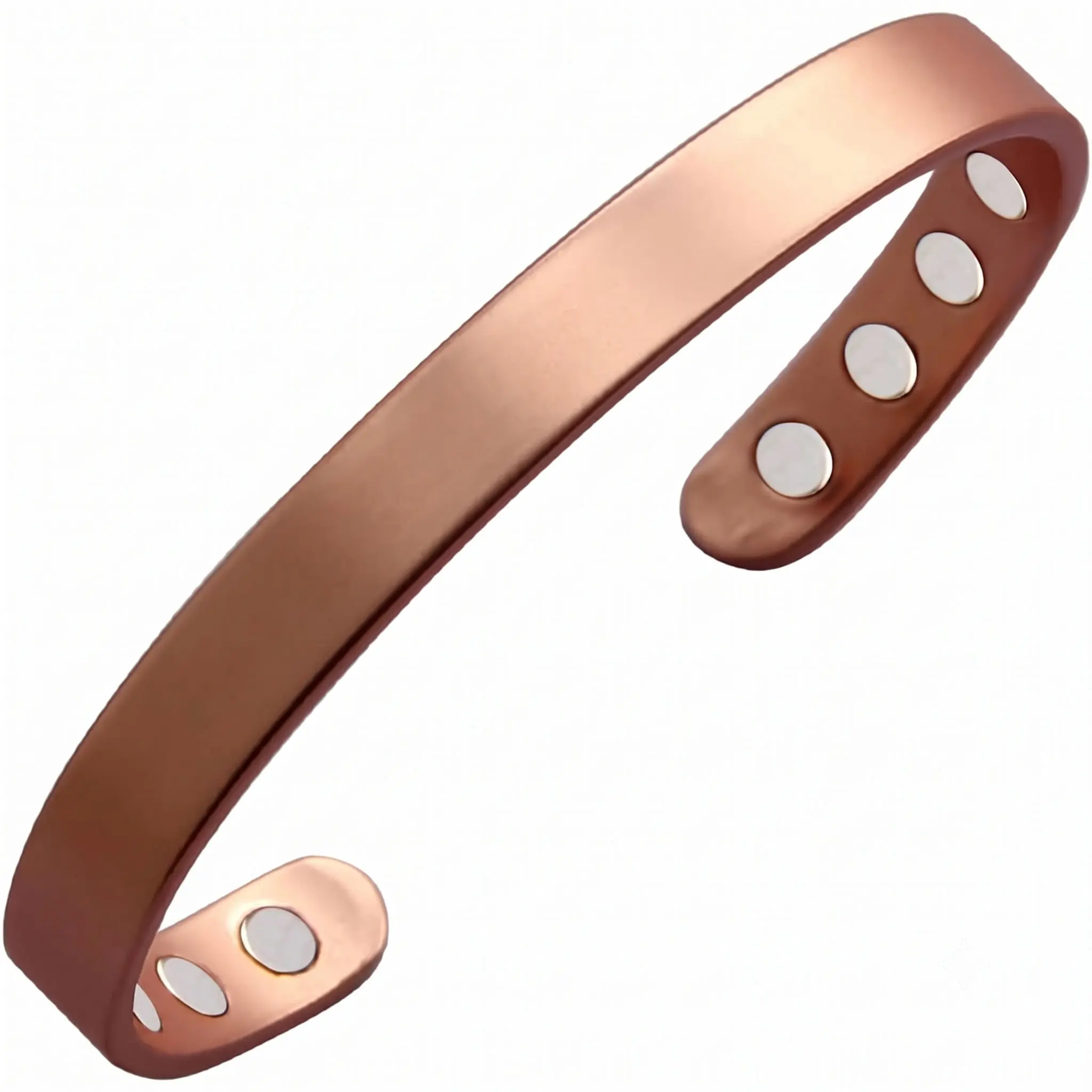 99.9% Pure Copper Magnetic Cuff Bracelet - Men's & Women's Adjustable Copper Bangles with 8 3500 Gauss Magnets, Jewelry Gift