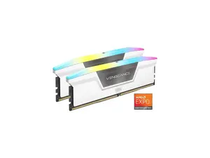 CORSAIR Vengeance RGB 32GB (2 x 16GB) 288-Pin PC RAM DDR5 6400 (PC5 51200) Desktop Memory Model CMK32GX5M2B6400Z36W