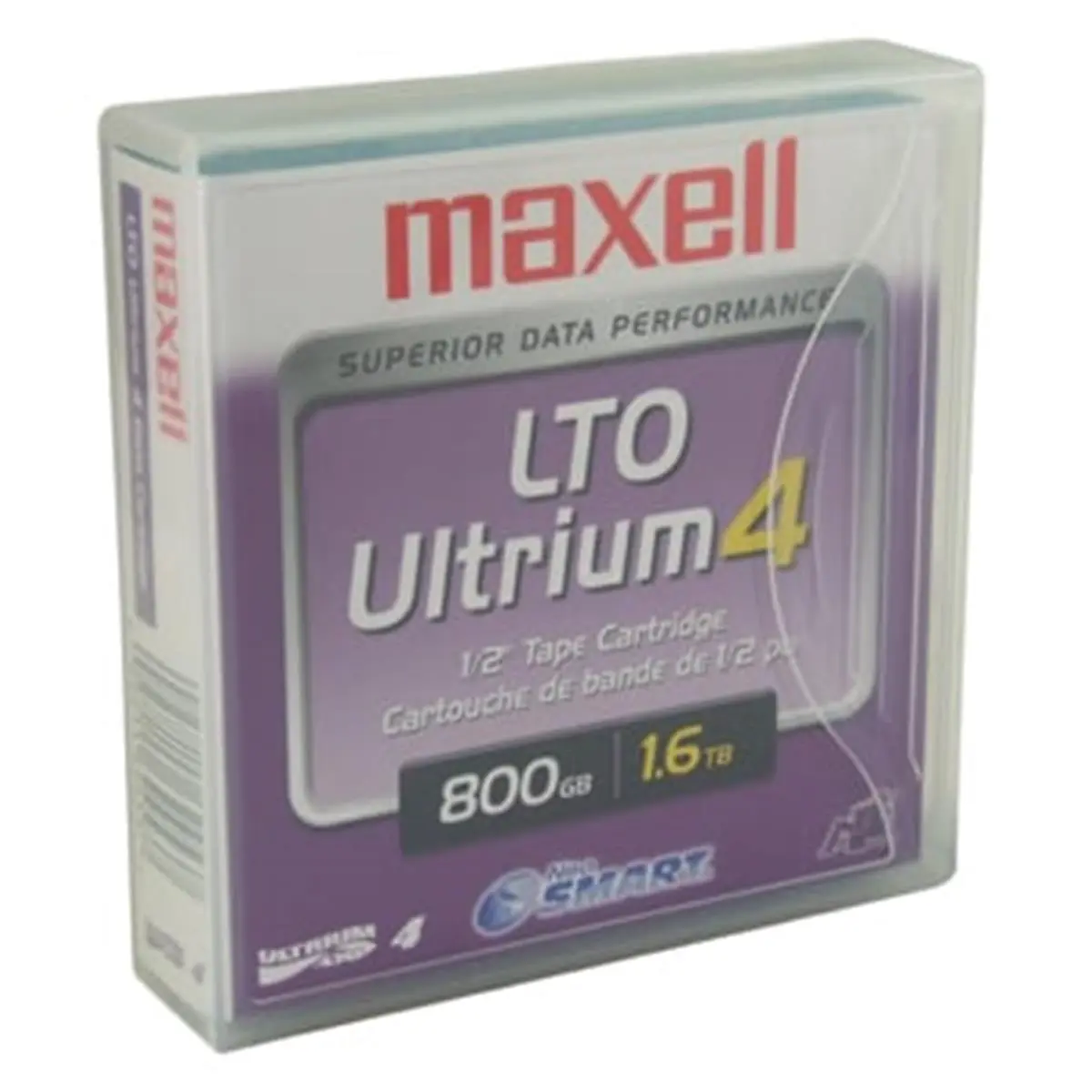 MAXELL LTO-4 Ultrium Tape Cartridge - Enterprise Data Storage Hardware Encryption Solution, 4-1/6" x 4-1/7" x 1" Size, Ceramic Armor Particles, 120 MB/sec Transfer Speed, 800GB-1.6TB Capacity, Superior Data Retention