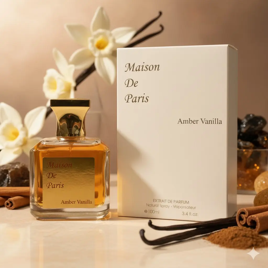 MAISON DE PARIS AMBER VANILLA COLOGNE PERFUME - 3.4 OZ - UNISEX FRAGRANCE