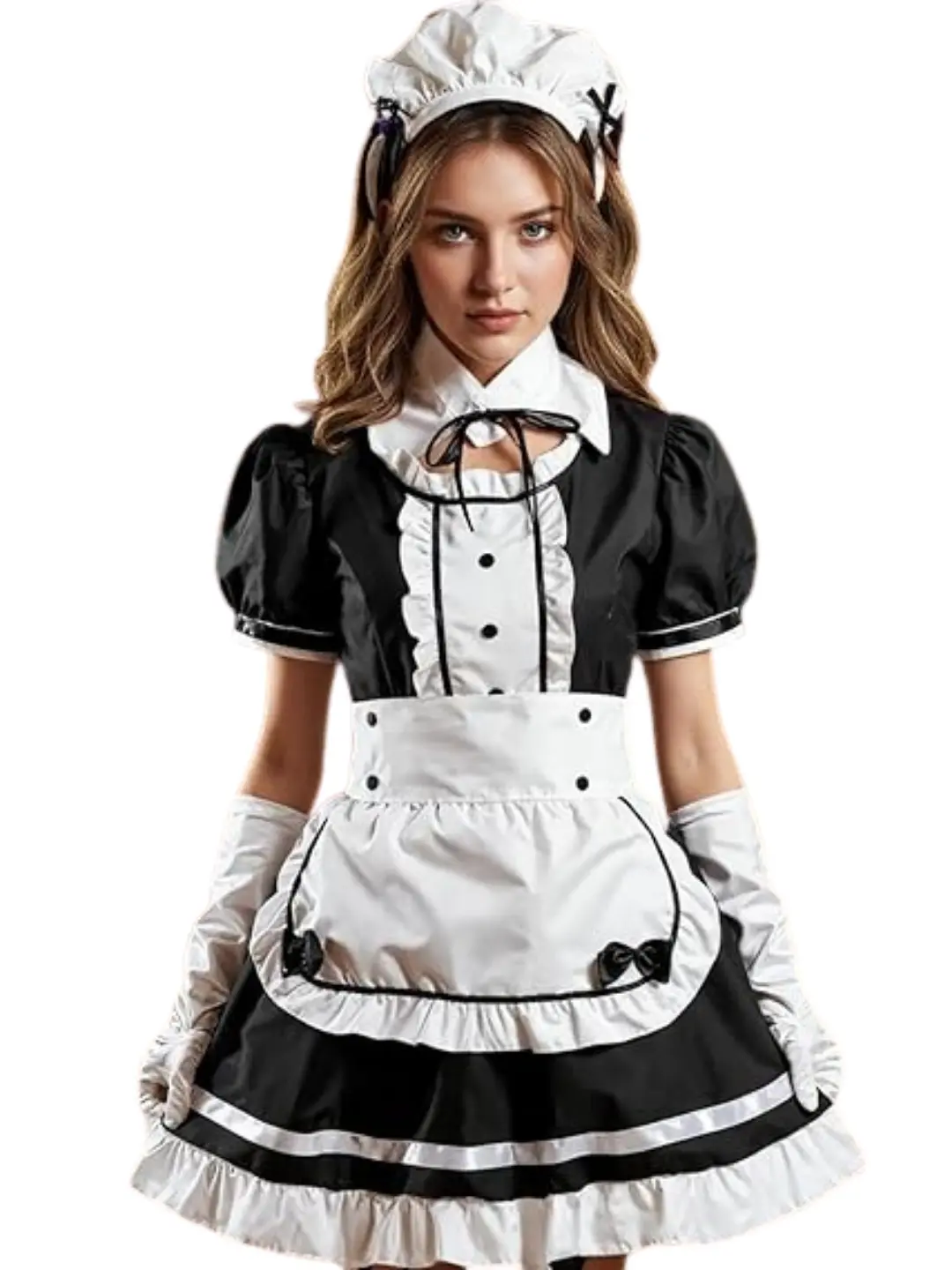 Women's Cosplay French Apron Maid Fancy Dress Costume