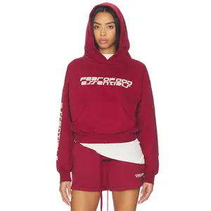 Fear of God ESSENTIALS Classic Hoodie in Crimson