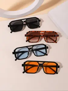 4 Pairs Retro Aviator Sunglasses, Trendy Vintage Sunglasses, Fashionable Unisex Travel Accessories, Lightweight Durable Sun Protective Sunglasses for Daily Outdoor Use
